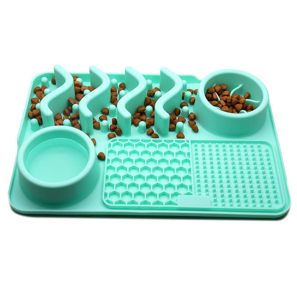 Dog Silicone Licking Pad Pet Licking Mat Silicone Smelling Mat Multifunctional Food Bowl Pets Supplies - Yahko Merchandise
