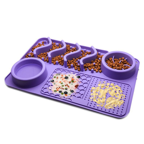 Dog Silicone Licking Pad Pet Licking Mat Silicone Smelling Mat Multifunctional Food Bowl Pets Supplies - Yahko Merchandise
