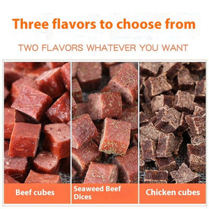 Dog Snacks Dried Beef Cubes Wholesale Pet Snacks Chicken Grain Dog Training Reward Teddy Meat Cube Manufacturer - Yahko Merchandise