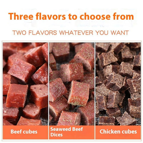 Dog Snacks Dried Beef Cubes Wholesale Pet Snacks Chicken Grain Dog Training Reward Teddy Meat Cube Manufacturer - Yahko Merchandise