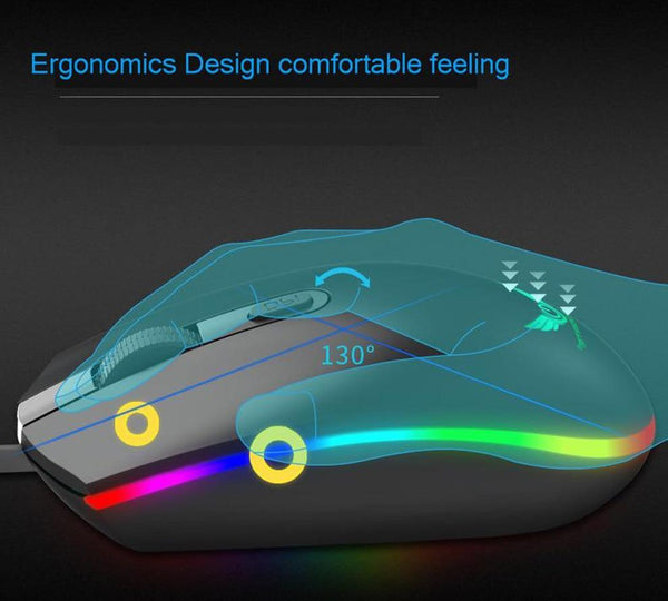 Dragon LED Backlight Gaming USB Wired Keyboard Mouse Set - Yahko Merchandise