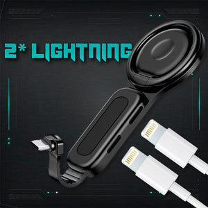 Dual Port Phone Ring Holder Adapter for Lightning Jack Adapter - Yahko Merchandise