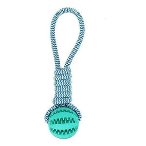 Durable Rubber Ball Chew Toy with Cotton Rope - Yahko Merchandise