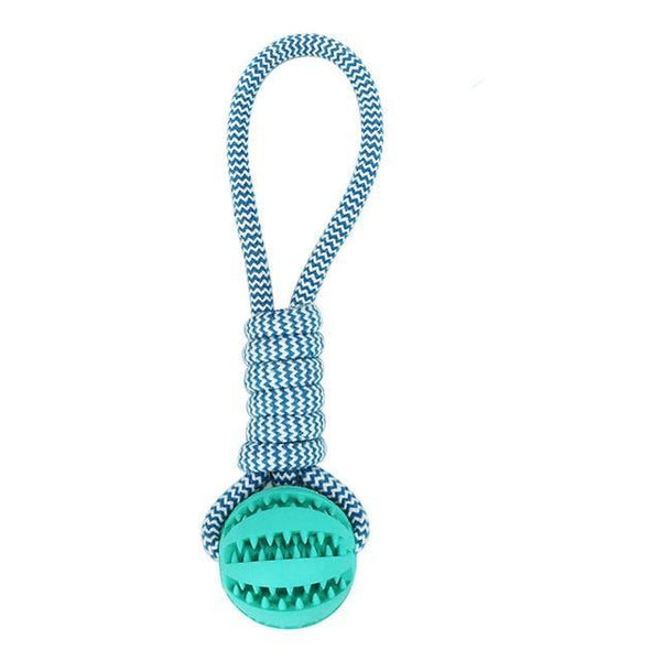 Durable Rubber Ball Chew Toy with Cotton Rope - Yahko Merchandise