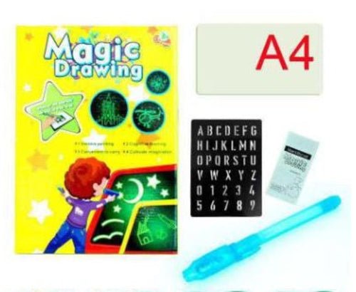 Educational Toy Drawing Pad 3D Magic 8 Light Effects Puzzle Board - Yahko Merchandise
