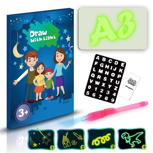 Educational Toy Drawing Pad 3D Magic 8 Light Effects Puzzle Board - Yahko Merchandise