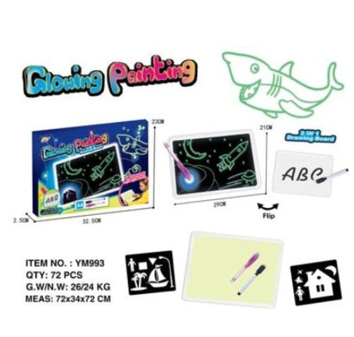 Educational Toy Drawing Pad 3D Magic 8 Light Effects Puzzle Board - Yahko Merchandise
