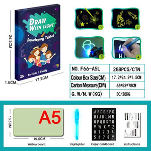 Educational Toy Drawing Pad 3D Magic 8 Light Effects Puzzle Board - Yahko Merchandise