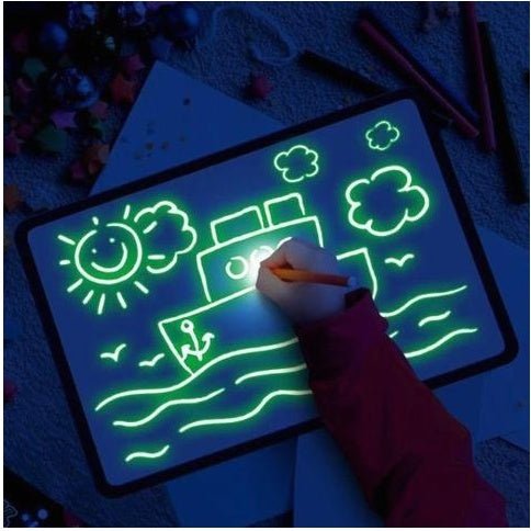 Educational Toy Drawing Pad 3D Magic 8 Light Effects Puzzle Board - Yahko Merchandise