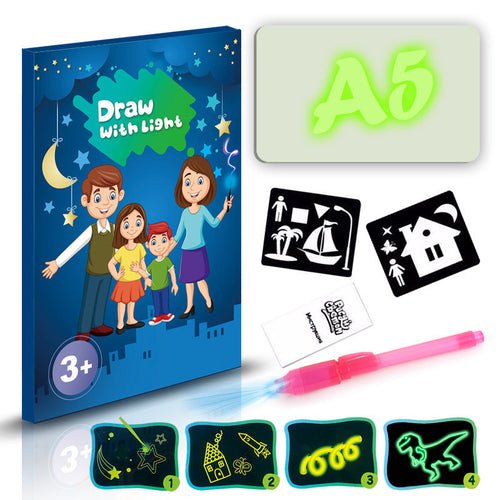 Educational Toy Drawing Pad 3D Magic 8 Light Effects Puzzle Board - Yahko Merchandise