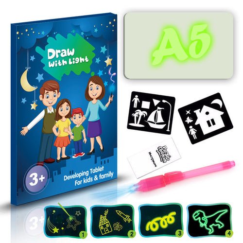 Educational Toy Drawing Pad 3D Magic 8 Light Effects Puzzle Board - Yahko Merchandise