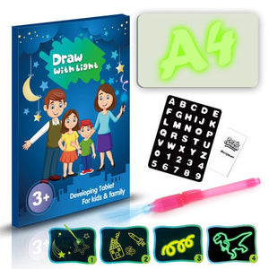 Educational Toy Drawing Pad 3D Magic 8 Light Effects Puzzle Board - Yahko Merchandise