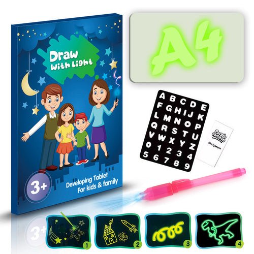 Educational Toy Drawing Pad 3D Magic 8 Light Effects Puzzle Board - Yahko Merchandise