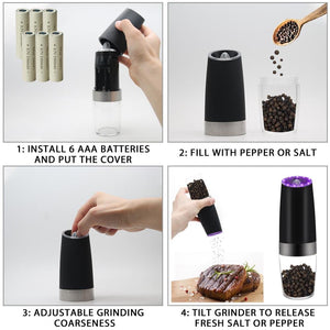 Electric Gravity Sensor Automatic Pepper Grinder Kitchen Tools - Yahko Merchandise