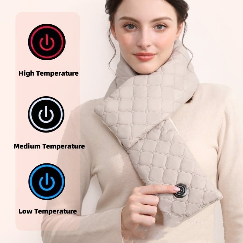 Electric Heating Scarf 3 Gear Heating Pads Outdoor Warm Heated Scarf USB Heater Thermal Shawl Neck Brace Warm Bib For Women Men - Yahko Merchandise