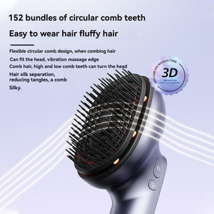 Electric Massage Brush - 1 Pc, 3 X 1.2ml Hair Oil Bottles, Multi - function Scalp Massage Comb, Can Hold Hair Oils - Yahko Merchandise