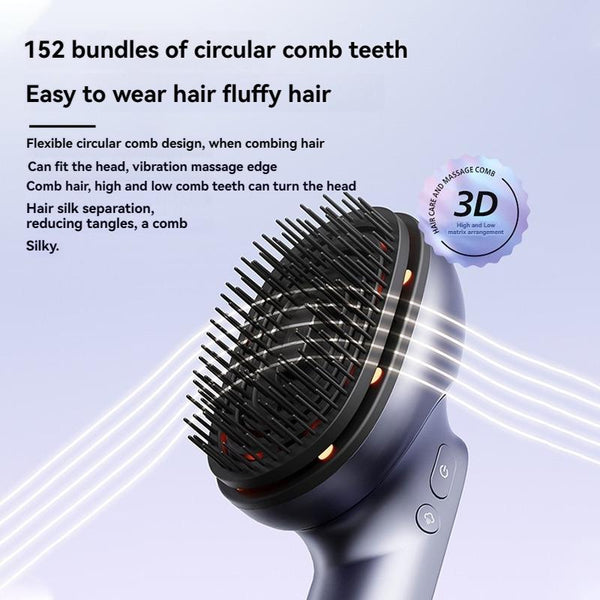 Electric Massage Brush - 1 Pc, 3 X 1.2ml Hair Oil Bottles, Multi - function Scalp Massage Comb, Can Hold Hair Oils - Yahko Merchandise