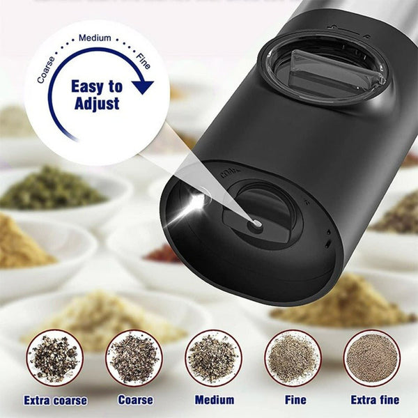Electric Salt Grinder 2 Bottles Set - Yahko Merchandise