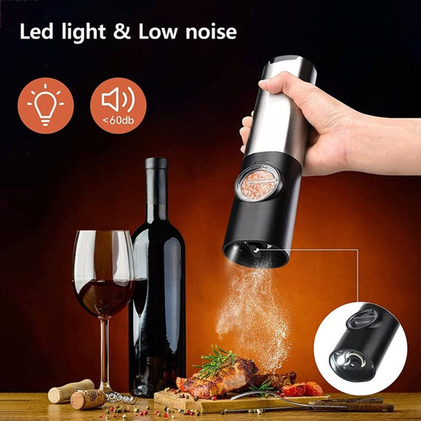 Electric Salt Grinder 2 Bottles Set - Yahko Merchandise