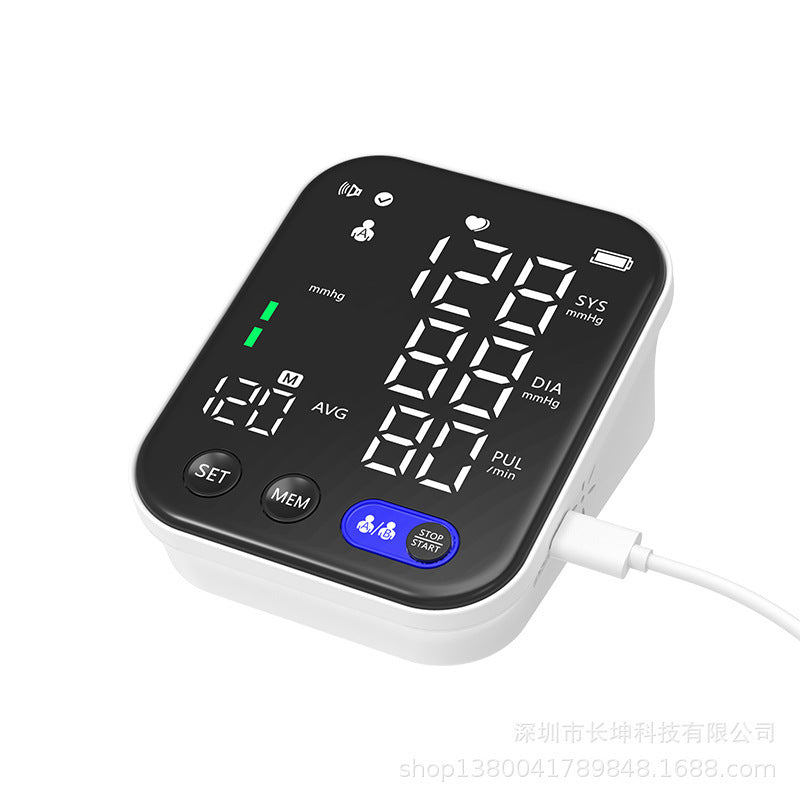 Electronic Blood Pressure Monitor Ultra Clear Large Screen Pulse Sphygmomanometer For Real - time Measurement Of Blood Pressure - Yahko Merchandise
