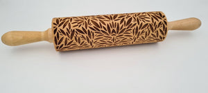 Engraved Rolling Pin Natural Wood Folk Kitchen Pins Handmade - Hiro - Yahko Merchandise
