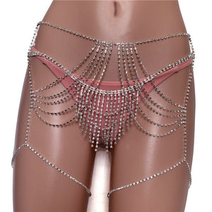 European And American Multi - layer Rhinestone Waist Chain Jewelry Rhinestone Jewelry - Yahko Merchandise