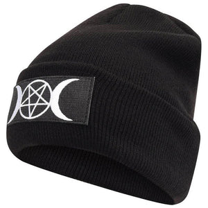 European and American Star Trend GOTH Beanie Embroidery Knitted Hat - Yahko Merchandise
