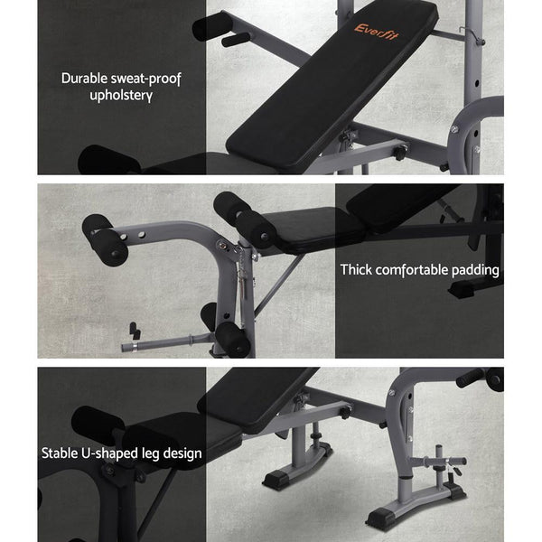 Everfit Weight Bench 8 in 1 Bench Press Adjustable Home Gym Station - Yahko Merchandise