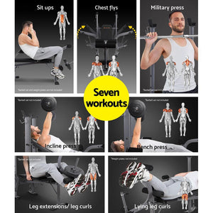 Everfit Weight Bench 8 in 1 Bench Press Adjustable Home Gym Station - Yahko Merchandise
