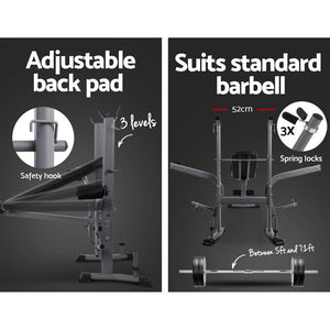 Everfit Weight Bench 8 in 1 Bench Press Adjustable Home Gym Station - Yahko Merchandise