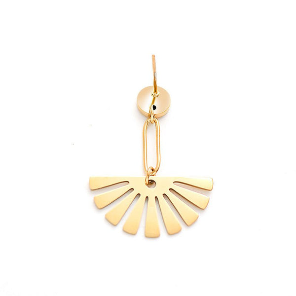 Fan - shaped Female Earrings Popular In Europe And America, Exquisite Earrings Trend - Yahko Merchandise
