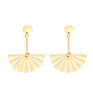 Fan - shaped Female Earrings Popular In Europe And America, Exquisite Earrings Trend - Yahko Merchandise