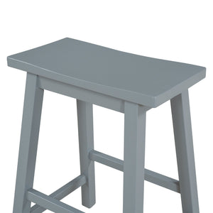 Farmhouse Rustic 2 - piece Counter Height Wood Kitchen Dining Stools for - Yahko Merchandise