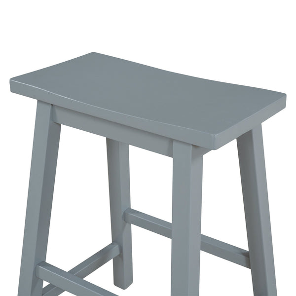 Farmhouse Rustic 2 - piece Counter Height Wood Kitchen Dining Stools for - Yahko Merchandise