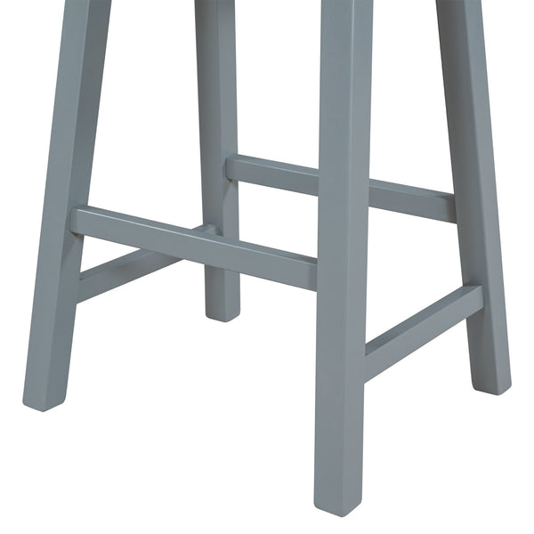 Farmhouse Rustic 2 - piece Counter Height Wood Kitchen Dining Stools for - Yahko Merchandise