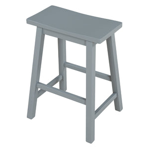 Farmhouse Rustic 2 - piece Counter Height Wood Kitchen Dining Stools for - Yahko Merchandise