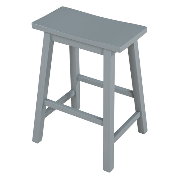 Farmhouse Rustic 2 - piece Counter Height Wood Kitchen Dining Stools for - Yahko Merchandise