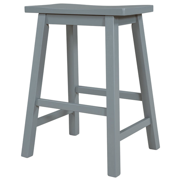 Farmhouse Rustic 2 - piece Counter Height Wood Kitchen Dining Stools for - Yahko Merchandise