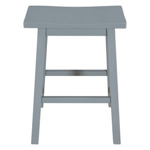 Farmhouse Rustic 2 - piece Counter Height Wood Kitchen Dining Stools for - Yahko Merchandise