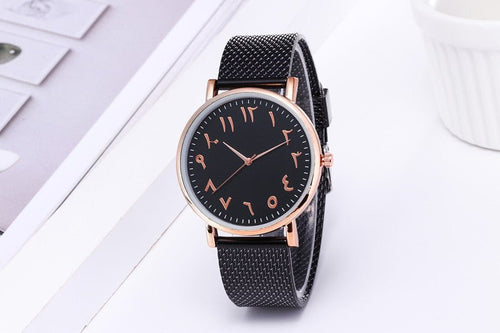 Fashion Creative Quartz Watches Couple Watches Digital Mesh Band Watches - Yahko Merchandise
