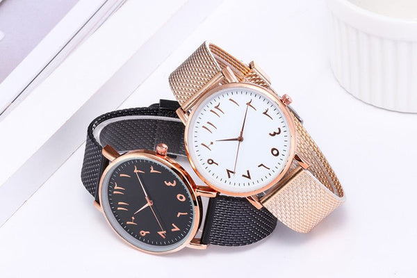 Fashion Creative Quartz Watches Couple Watches Digital Mesh Band Watches - Yahko Merchandise