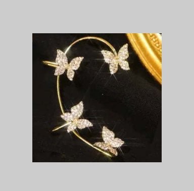 Fashion Earring Butterfly Ear Clip And Ear Hook Jewelry - Yahko Merchandise