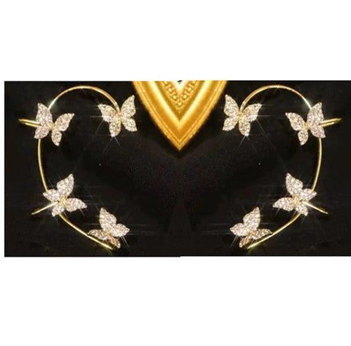 Fashion Earring Butterfly Ear Clip And Ear Hook Jewelry - Yahko Merchandise