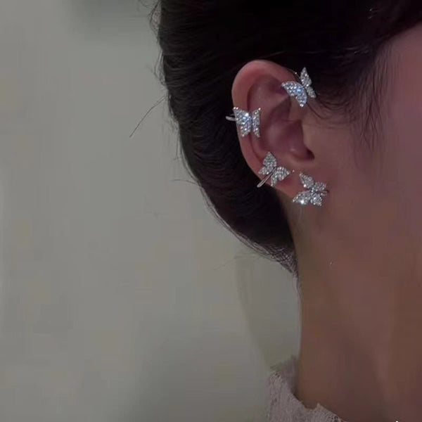 Fashion Earring Butterfly Ear Clip And Ear Hook Jewelry - Yahko Merchandise