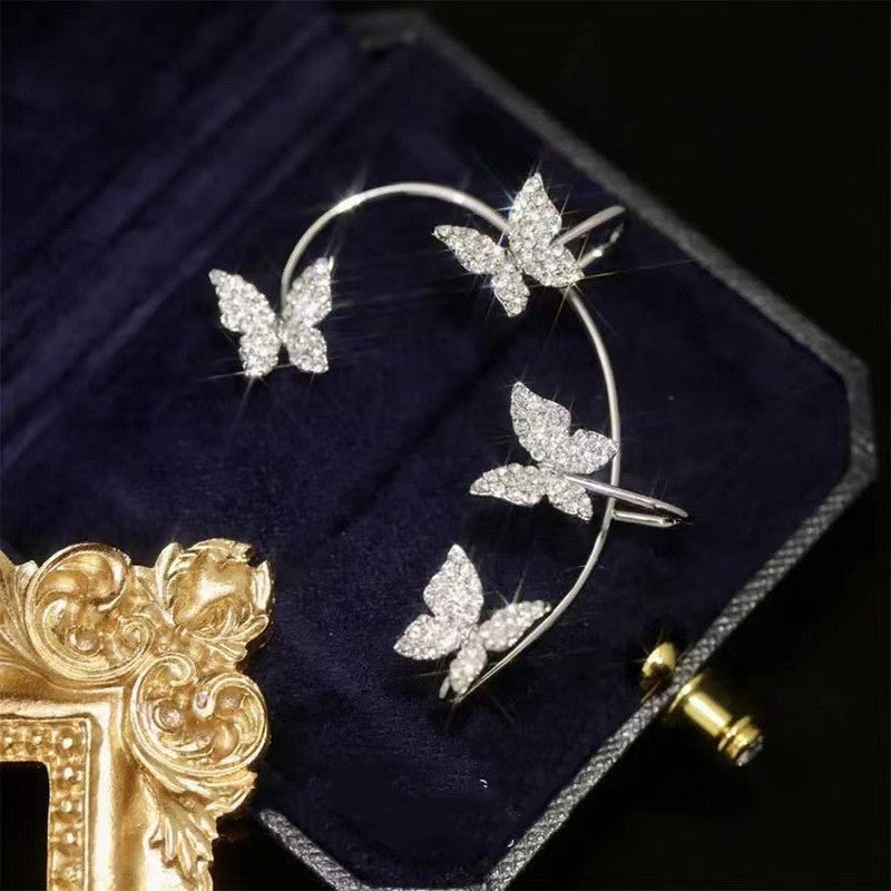 Fashion Earring Butterfly Ear Clip And Ear Hook Jewelry - Yahko Merchandise