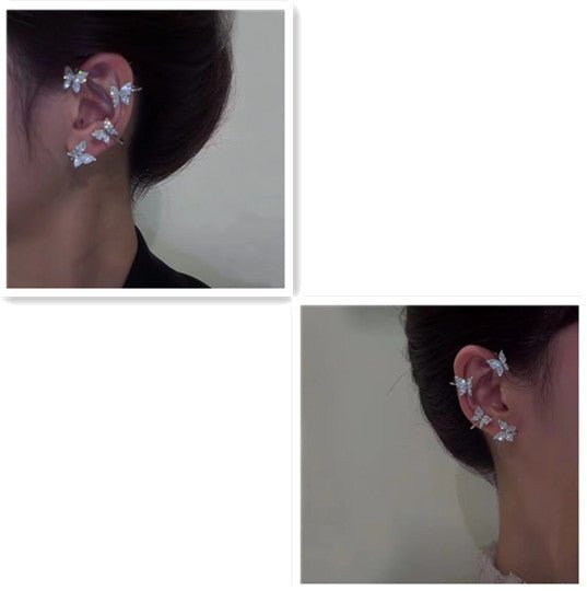 Fashion Earring Butterfly Ear Clip And Ear Hook Jewelry - Yahko Merchandise