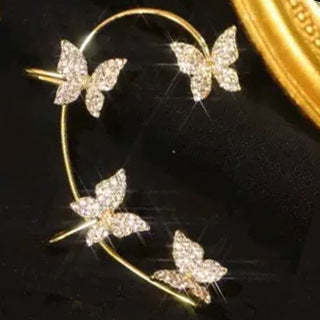 Fashion Earring Butterfly Ear Clip And Ear Hook Jewelry - Yahko Merchandise