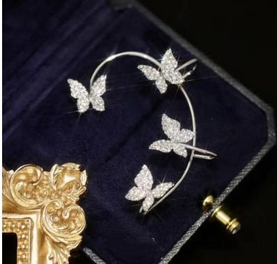 Fashion Earring Butterfly Ear Clip And Ear Hook Jewelry - Yahko Merchandise