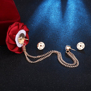 Fashion Handmade Rose Brooch Tassel Men Suit - Yahko Merchandise