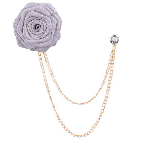 Fashion Handmade Rose Brooch Tassel Men Suit - Yahko Merchandise